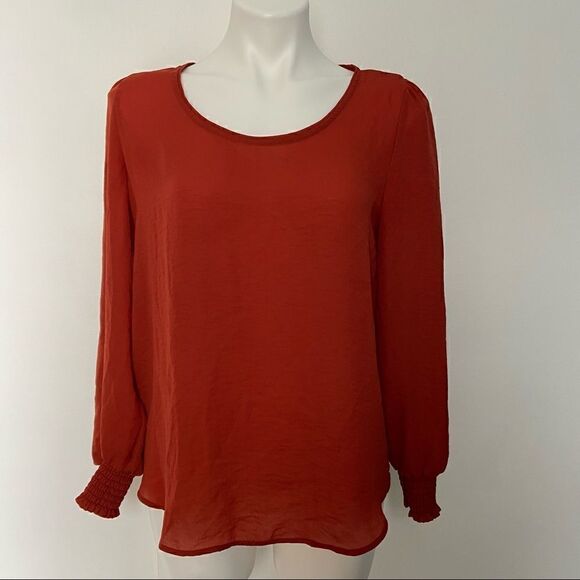 Loft Elastic Sleeve Cuff Blouse - Picture 1 of 12